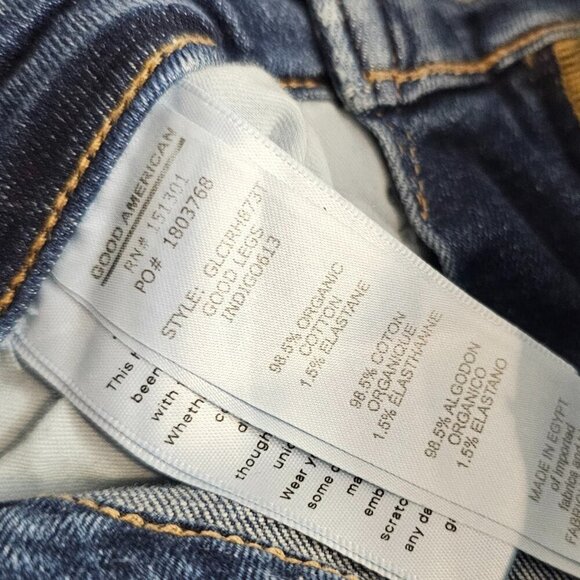 Good American Good Legs Cigarette Jeans, Mid Rise, Skinny Fit, Ankle, Size 4 NWT - Picture 4 of 9